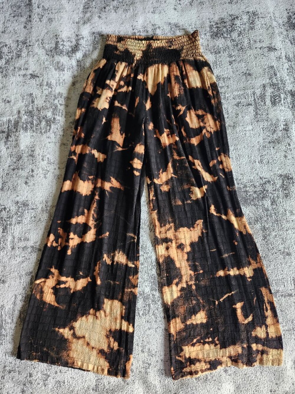 Cloud Bleached Custom Hand Dyed Batik Thin Beach Pants